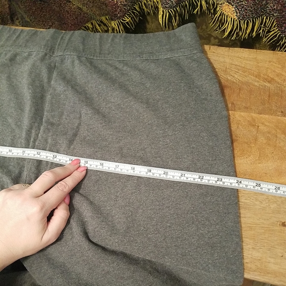 Lands End Stretch 1X Gray Leggings W/ Wide Waist Band - Picture 8 of 8